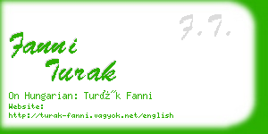 fanni turak business card